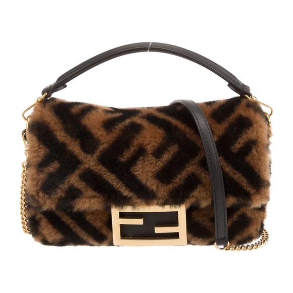 Fendi Baguette Mini shearling sheepskin bag - Picture 11 of 12
